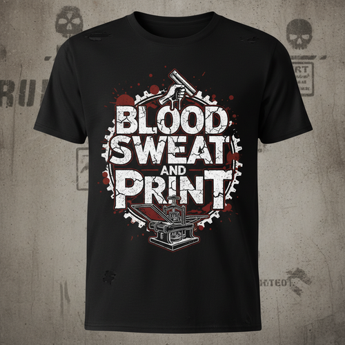 blood sweat and print logo
